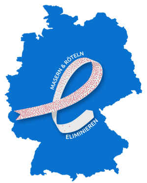 Awareness Ribbon "Masern-Röteln-Elimination"
