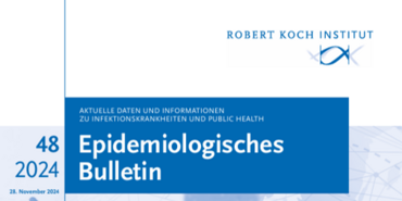 Ausschnitt aus dem Deckblatt der Publikation Epidemiologisches Bulletin des RKI mit sichtbarem Titel, Nummer und Erscheinungsjahr